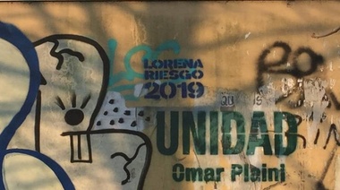 Vecina busca ponerle un freno a los grafitis políticos