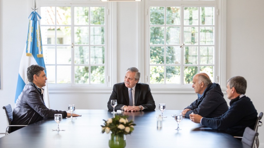 El presidente se reunió con los intendentes Macri, Grindetti y Zabaleta