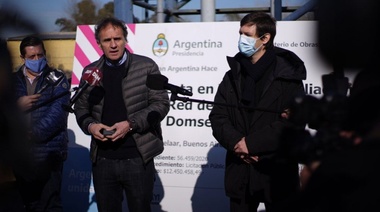 Mantegazza y Katopodis pusieron en marcha obras de agua en Domselaar
