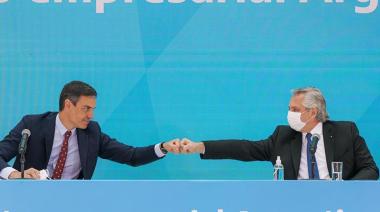 Pedro Sánchez con Alberto Fernández: "España va a estar siempre apoyando a Argentina en las negociaciones con el FMI"