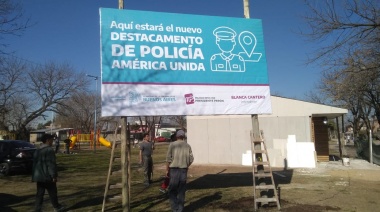 Presidente Perón: avanza el nuevo destacamento policial en el barrio América Unida