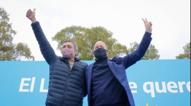 Martín Insaurralde y Máximo Kirchner encabezaron un acto en Lomas de Zamora
