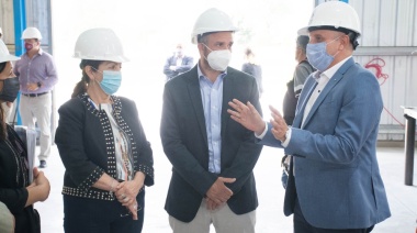 La intendenta Cantero y el Ministro Guerrera recorrieron las obras de transporte en Presidente Perón
