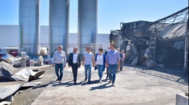 La Provincia asistirá a la empresa Lácteos Aurora tras el incendio de sus instalaciones