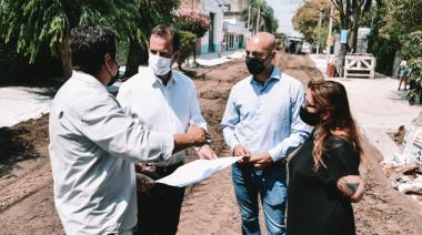 Escobar: Sujarchuk y Ramil recorrieron distintos trabajos de pavimentación y puesta en valor del espacio público