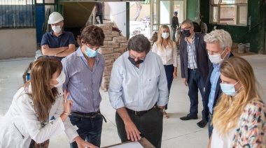 Juan Andreotti y Alberto Sileoni recorrieron escuelas que el Municipio construye y renueva