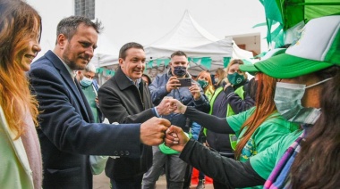 Cabandié acompañó a estudiantes de Florencio Varela en su promesa con el medioambiente