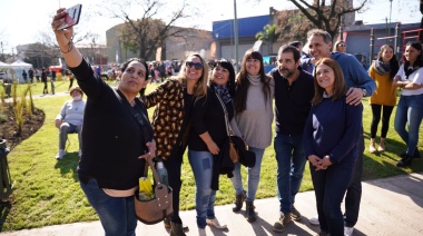 En San Martín, el intendente Moreira inauguró las nuevas obras de la Plaza 25 de Mayo