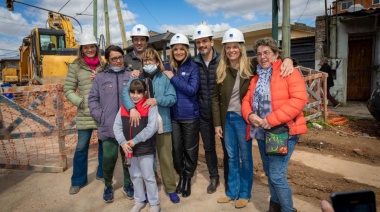 Malena Galmarini recorrió los avances de la obra cloacal que beneficiará a 14 mil vecinos de San Isidro