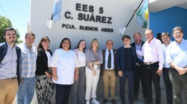 Kicillof inauguró el nuevo edificio de una escuela secundaria de Coronel Suárez