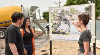 Malvinas Argentinas: Correa y Nardini visitaron la obra de una nueva plaza municipal