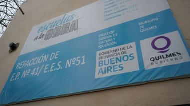 Quilmes: avanzan las obras de refacción y ampliación  de escuelas