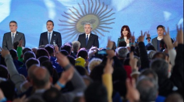 Alberto, Cristina y Massa inauguraron el gasoducto Néstor Kirchner