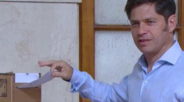 Votó Axel Kicillof: "La clave es votar pensando en el futuro, con alegría"