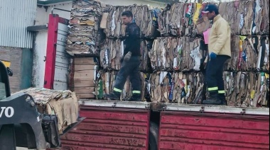 Florentino Ameghino envió más de 16 mil kilos de cartón para reciclar