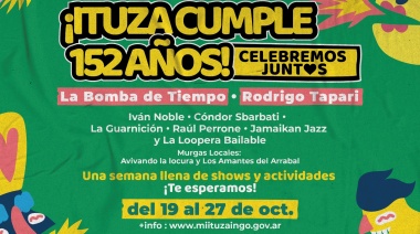 Ituzaingó cumple 152 años y lo festeja con actividades en todo el distrito
