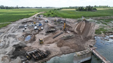 Provincia saca pecho con los avances en las obras de nuevos puentes en la Cuenca del Río Salado