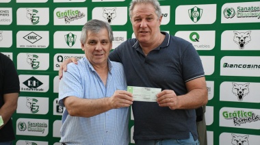 Britos encabezó la entrega de cheques a clubes y entidades deportivas