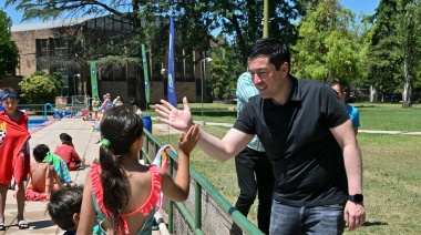 Leo Nardini visitó las Colonias de Verano en Malvinas Argentinas