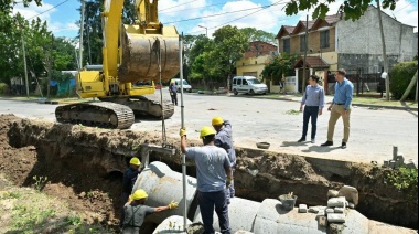 Nardini visitó la obra hidráulica de la ciudad de Tierras Altas