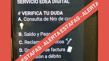 EDEA advirtió a los usuarios sobre fraudes y detalló cómo identificarlos