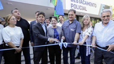 Kicillof y Cantero inauguraron nueva infraestructura educativa y de seguridad en Presidente Perón