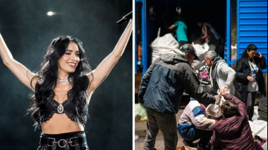 Lali juntó más de 1,2 toneladas de alimentos en Vélez para la campaña “Ningún pibe con hambre"