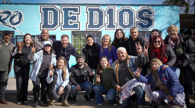 Elecciones en la PBA: Mendoza y Tignanelli realizaron una jornada de actividades en “El Potrero de D10S”