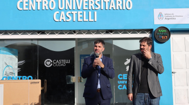 Bianco y Echarren inauguraron el nuevo salón de usos múltiples en el Centro Universitario de Castelli