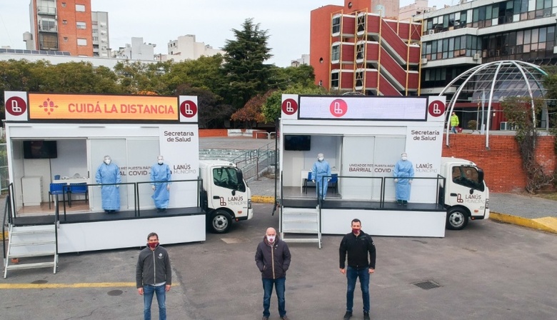 Lanús incorporó dos consultorios móviles para testeos de covid-19