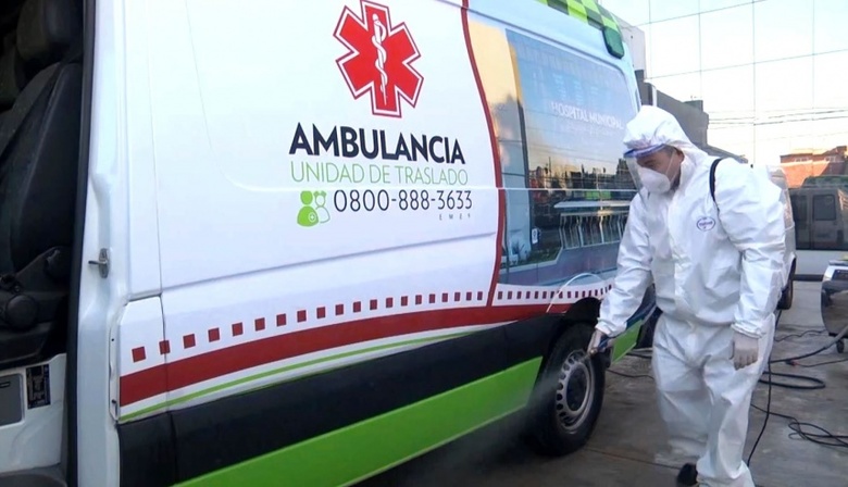 San Fernando continúa con la sanitización de ambulancias para prevenir el coronavirus