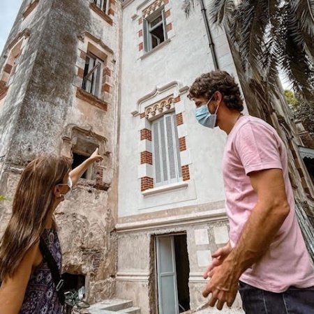 San Fernando: el intendente Juan Andreotti visitó el avance de la obra de restauración del Palacio Otamendi
