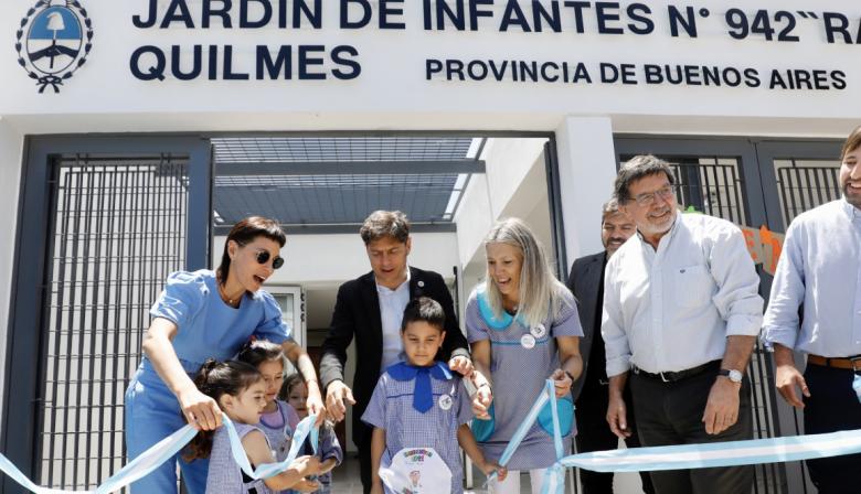 En Quilmes, Kicillof inauguró los edificios de un jardín de infantes y un Centro de Atención Primaria de la Salud