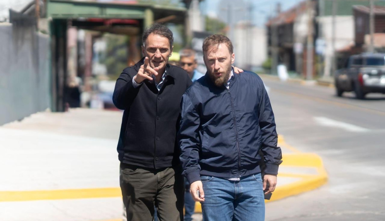 Otermín y Katopodis supervisaron la reconstrucción de la avenida Recondo en Lomas