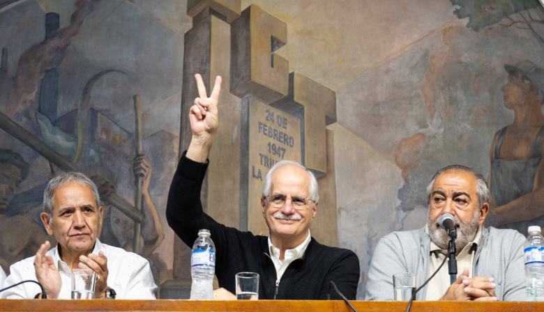 Taiana encabezó un acto en la CGT: “El proyecto del Gobierno nacional fracasó”