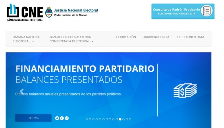 La Cámara Nacional Electoral abrió un sitio web para registrar aportes de campaña