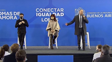 Cristina Fernández y Axel Kicillof entregaron tablets del programa "Conectar Igualdad"