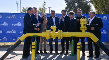 Massa y Kicillof inauguraron un gasoducto en Rivadavia