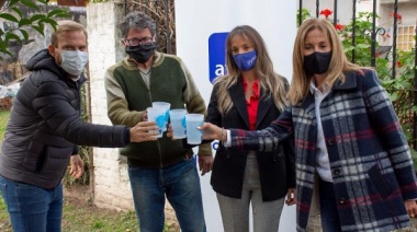 Ezeiza: Malena Galmarini puso en marcha una nueva red de agua potable