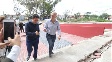 Grindetti y Sánchez Zinny recorrieron obras en instituciones educativas