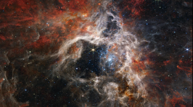 Una "tarántula" cósmica, capturada por el telescopio James Webb de la NASA