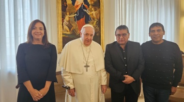 El Papa Francisco recibió a comitiva sindical integrada por Natalia Sánchez Jauregui