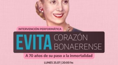 “Evita, Corazón Bonaerense”: Gobernación hará una intervención artística