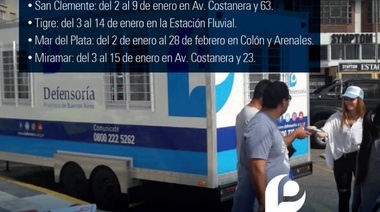 La Defensoría del Pueblo bonaerense atenderá con sus oficinas móviles