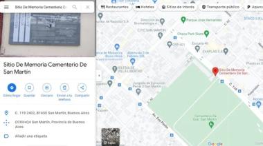 Google Maps agrega Sitios y Espacios de Memoria en Argentina