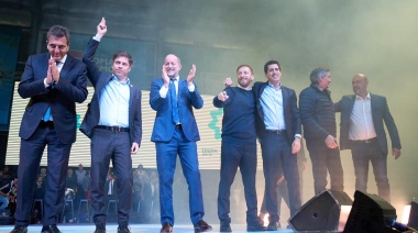 Massa arrancó su campaña en Lomas de Zamora  junto a Kicillof, Máximo Kirchner e Insaurralde