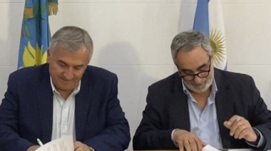 Miguel Fernández y Gerardo Morales firmaron un acuerdo en Trenque Lauquen