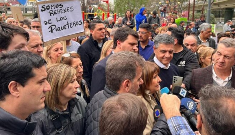 Abad acompañó a Bullrich en el Puente Pueyrredón y Bernal