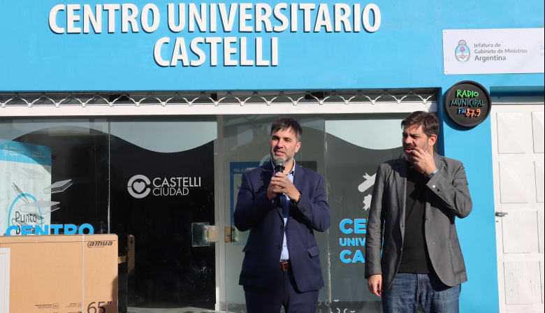 Bianco y Echarren inauguraron el nuevo salón de usos múltiples en el Centro Universitario de Castelli