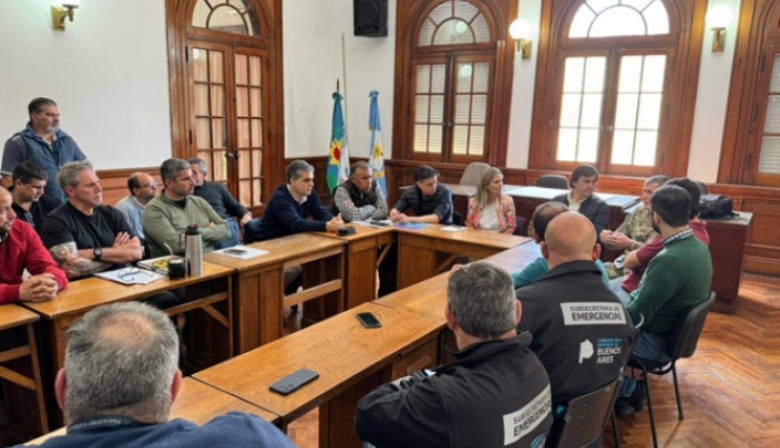 La PBA continúa coordinando acciones de asistencia en zonas afectadas por inundaciones